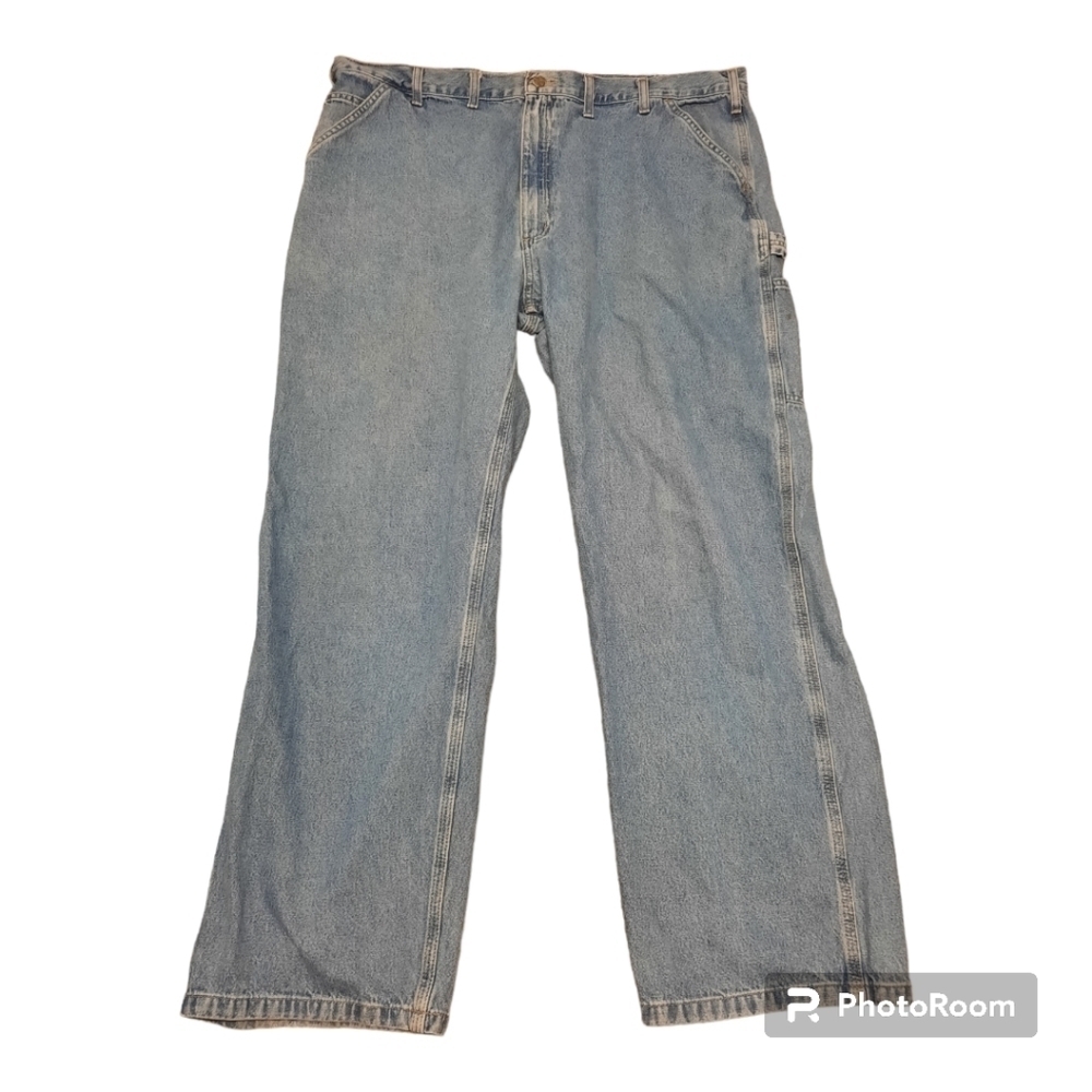 CARHARTT (44 x 32) Original Dungaree Fit Carpenter Jeans Blue